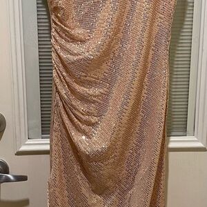 Elegant Sequin Evening Gown by Grace Karin. Med Pink sequins. Brand new.